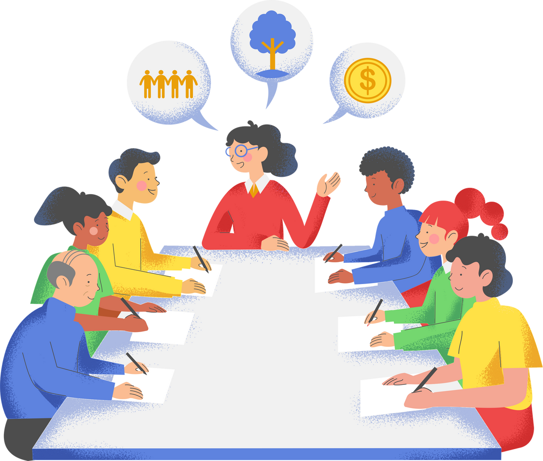 Stippled Blocky Local Government Meeting